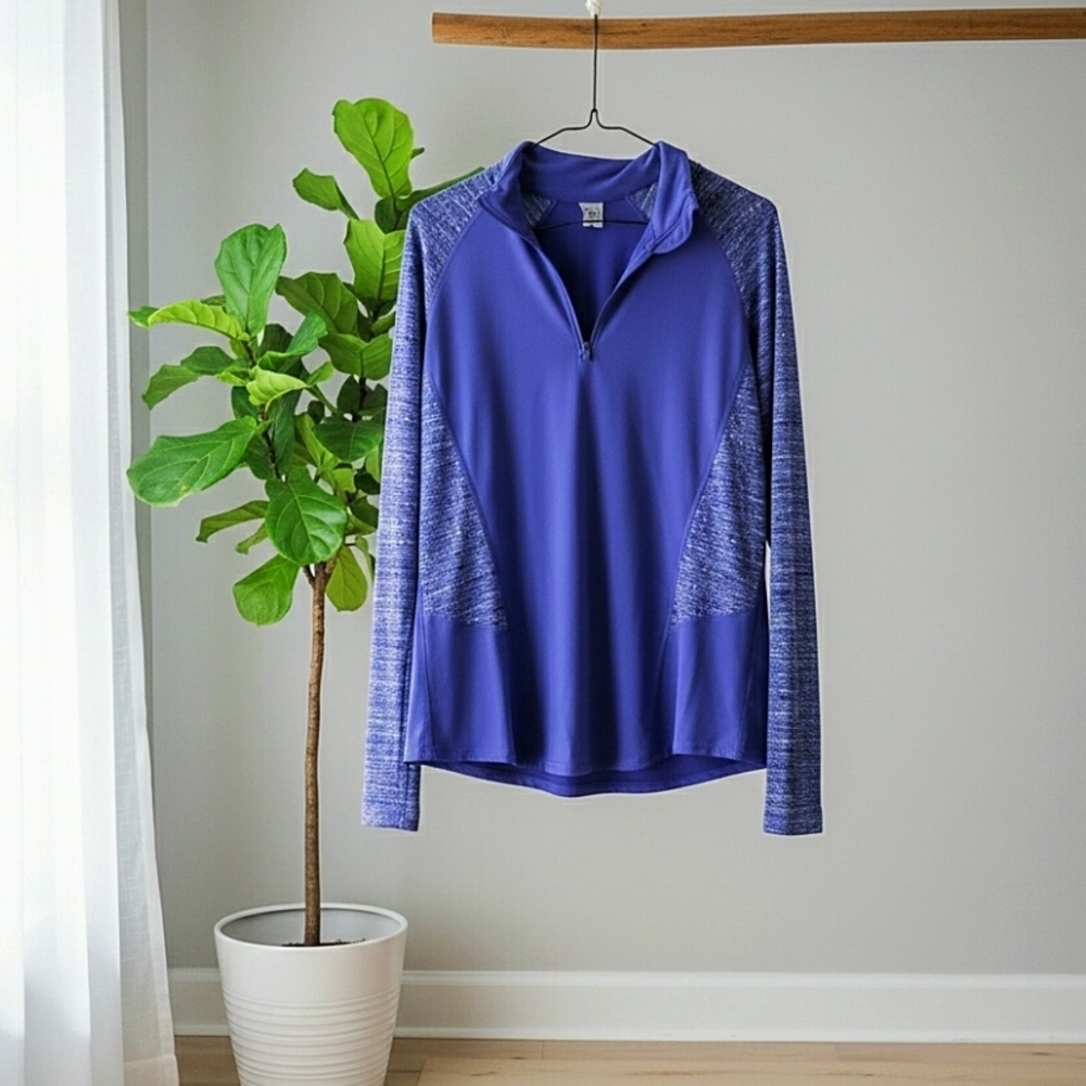 Purple Athletic Quarter-Zip Pullover